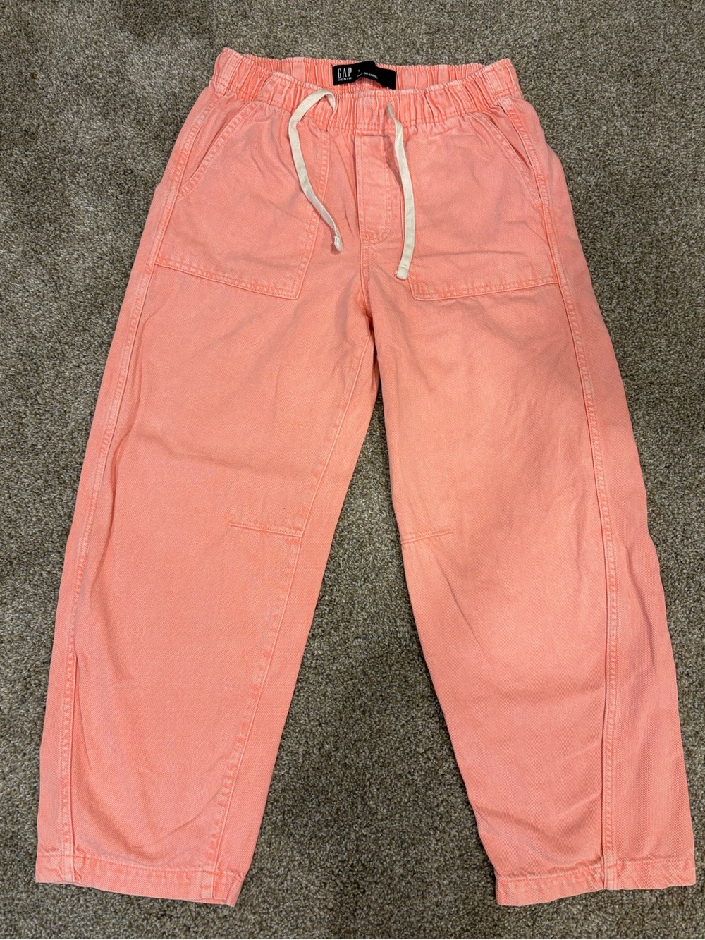 GAP Pull-on Pink Barrel Denim Pants